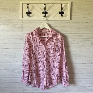 beachlunchlounge Button Down Poppy Shirt Red Sz Small